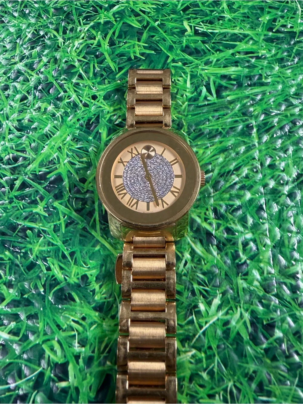 Movado Bold Gold-Tone Women's Watch with Crystal Dial